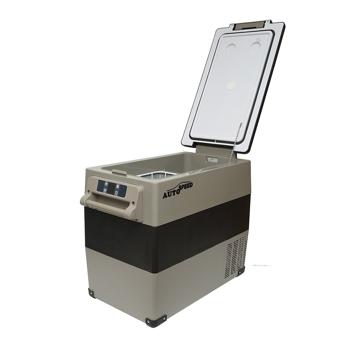 Frigider auto cu compresor 60W, capacitate 49.4L, tensiune alimentare 12-24-220V, ecran LCD, 690x346x524mm CF55 AUTOSPEED